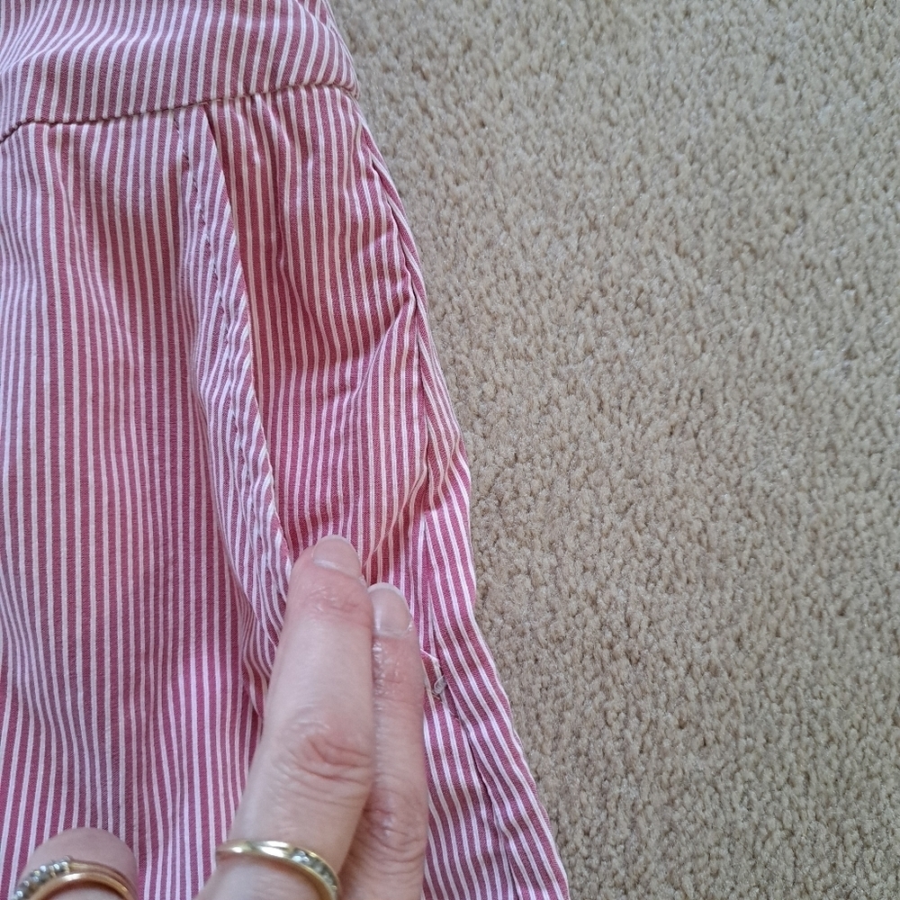 ❤️ S.C.& Co. Pull On Skort Pink White Striped Stretch Skirt Women's  NWT - Picture 9 of 11